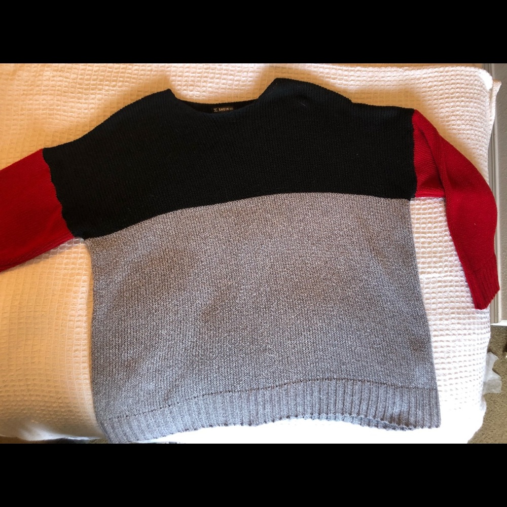 SHEIN colorblock longline sweater jumper
